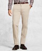 Brooks Brothers Men's Golden Fleece Solid Khaki Dress Trousers