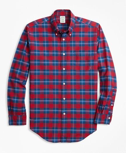 Brooks Brothers Milano Fit Oxford Bold Plaid Sport Shirt