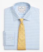 Brooks Brothers Men's Luxury Collection Slim Fitted Dress Shirt, Franklin Spread Collar Check