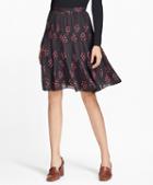 Brooks Brothers Floral-print Silk Georgette Skirt