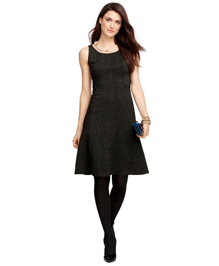 Brooks Brothers Women's Jacquard Sleeveless Dress