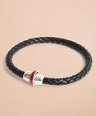 Brooks Brothers Braided Leather Bracelet