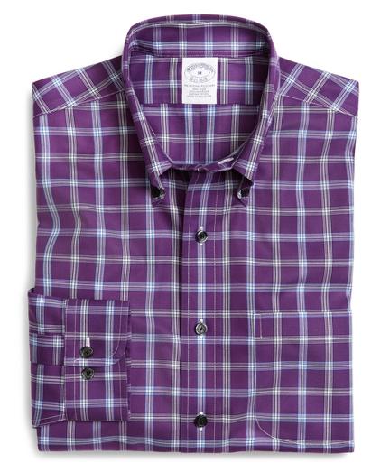 Brooks Brothers Supima Cotton Non-iron Slim Fit Windowpane Sport Shirt