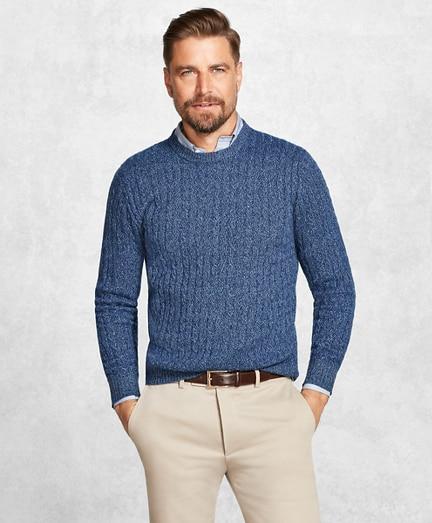 Brooks Brothers Golden Fleece 3-d Knit Cashmere Cable Sweater
