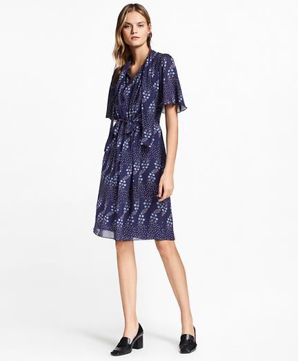 Brooks Brothers Floral-print Silk Georgette Dress