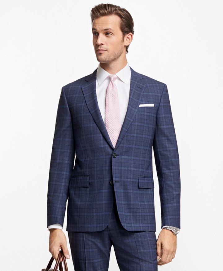 Brooks Brothers Men's Regent Fit Brookscool Plaid Suit
