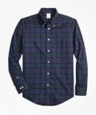 Brooks Brothers Non-iron Milano Fit Black Watch Tartan Sport Shirt