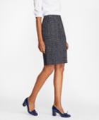 Brooks Brothers Women's Plaid Tweed Pencil Skirt