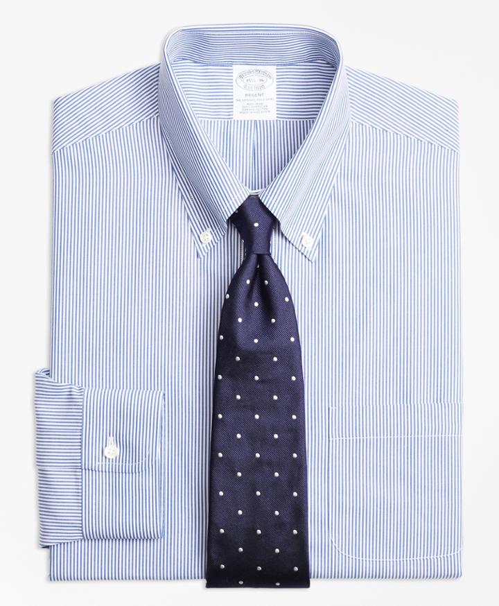 Brooks Brothers Men's Slim Fitted Dress Shirt, Non-iron Candy Stripe