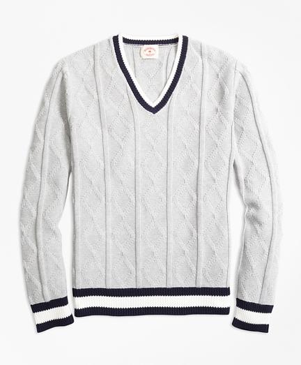 Brooks Brothers Cotton Tennis Sweater