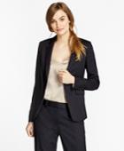 Brooks Brothers Women's Pinstripe Stretch Wool One-button Jacket