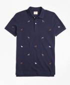 Brooks Brothers Cotton Pique Embroidered Dog Polo Shirt