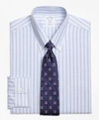 Brooks Brothers Men's Brookscool Slim Fitted Dress Shirt, Non-iron Split Stripe