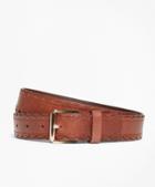 Brooks Brothers Scalloped Leather Belt