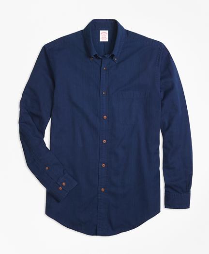 Brooks Brothers Madison Fit Indigo Dobby Sport Shirt