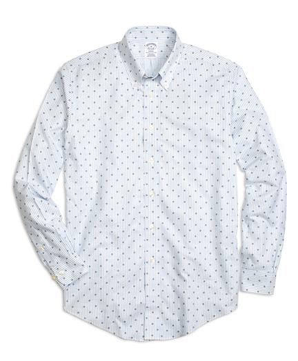 Brooks Brothers Non-iron Regent Fit Hibiscus Stripe Sport Shirt