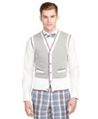 Brooks Brothers Tipped Button-front Vest
