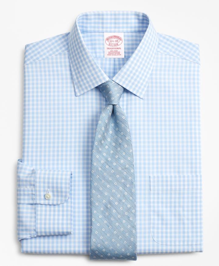 Brooks Brothers Men's Relaxed Fit Relaxed-fit Dress Shirt, Non-iron Check