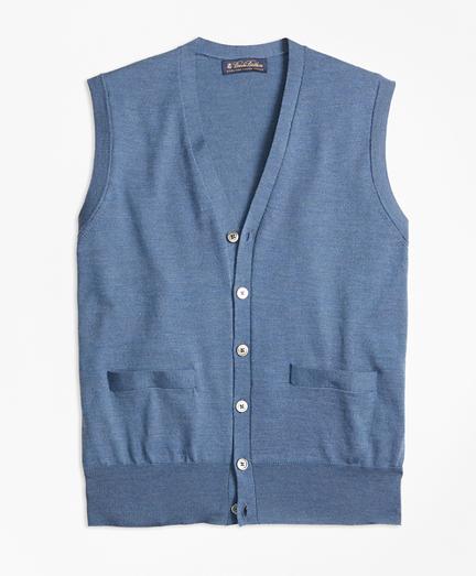 Brooks Brothers Brookstech Merino Wool Button-front Vest