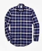 Brooks Brothers Men's Milano Fit Oxford Bb#10 Plaid Sport Shirt