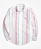 Brooks Brothers Men's Non-iron Madison Fit Awning Stripe Sport Shirt