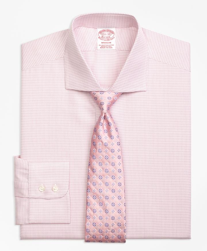 Brooks Brothers Men's Regular Fit Framed Check Dress Shirt
