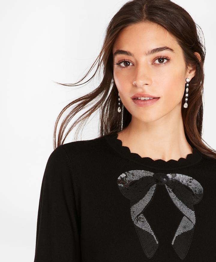 Brooks Brothers Women's Sequined Merino Wool Sweater