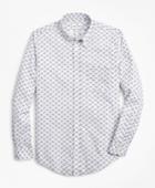 Brooks Brothers Men's Luxury Collection Regent Fitted Sport Shirt, Button-down Collar Floating Flower Print