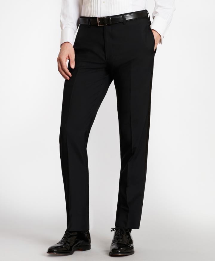 Brooks Brothers Men's Brooksgate Milano-fit Wool Tuxedo Pants