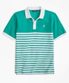 Brooks Brothers Nautical Stripe Pique Polo Shirt