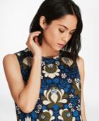 Brooks Brothers Women's Floral-print Cotton Sateen Blouse
