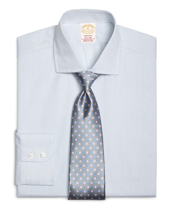 Brooks Brothers Men's Golden Fleece Regular Fit Sidewheeler Stripe Dress Shirt