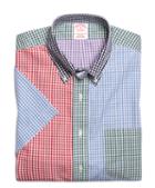 Brooks Brothers Supima Cotton Non-iron Regular Fit Gingham Fun Short-sleeve Sport Shirt