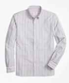 Brooks Brothers Men's Yarn-dyed Stripe Oxford Sport Shirt