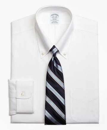 Brooks Brothers Non-iron Regent Fit Button-down Collar Stretch Dress Shirt