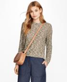 Brooks Brothers Women's Cropped Shimmer Boucle Sweater