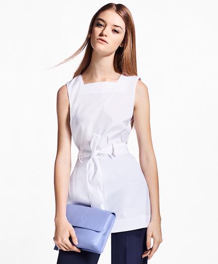 Brooks Brothers Square-neck Stretch-cotton Tunic