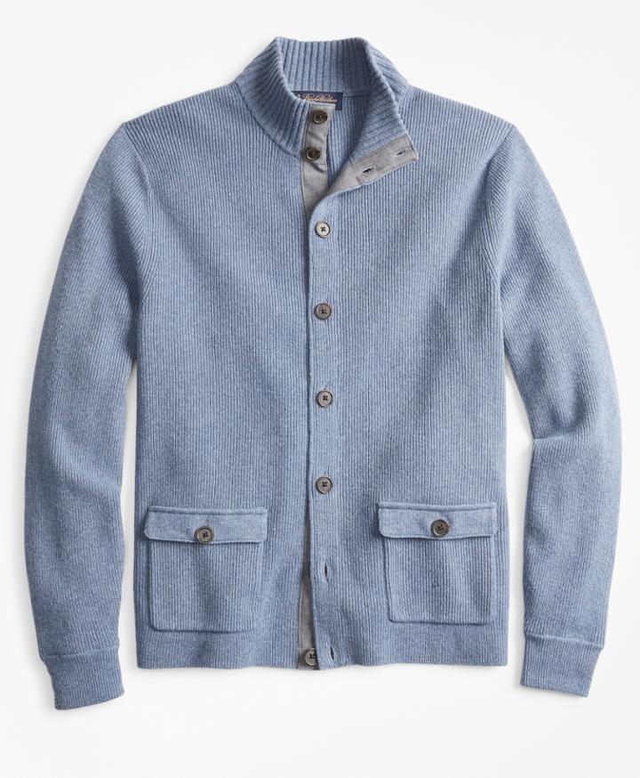 Brooks Brothers Men's Mockneck Button-front Cardigan