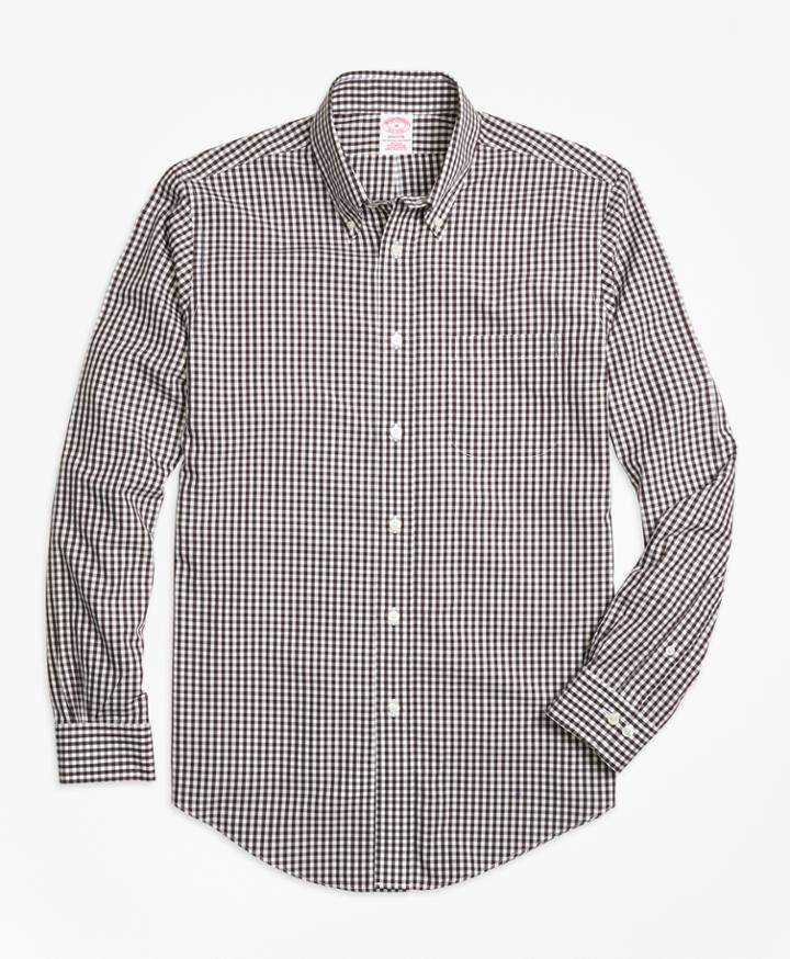 Brooks Brothers Men's Non-iron Madison Fit Gingham Sport Shirt