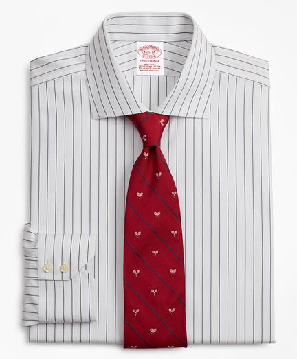 Brooks Brothers Stretch Traditional Relaxed-fit Dress Shirt, Non-iron Pinstripe