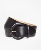 Brooks Brothers Women's Wide Leather Waist Belt