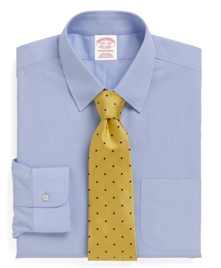 Brooks Brothers Men's Non-iron Relaxed Fit Tab Collar Dress Shirt