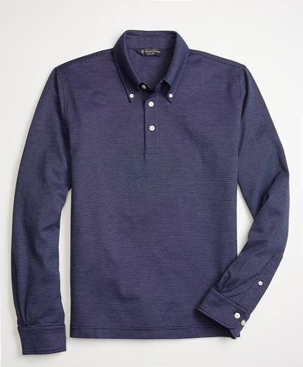Brooks Brothers Slim Fit Long-sleeve Feeder Polo Shirt