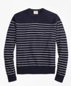 Brooks Brothers Picasso-stripe Cotton-cashmere Sweater