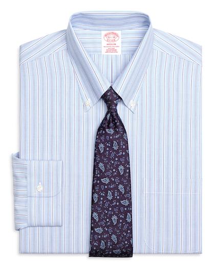 Brooks Brothers Non-iron Madison Fit Track Stripe Dress Shirt