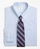 Brooks Brothers Men's Non-iron Extra Slim Fit Houndstooth Triple Overcheck Dress Shirt