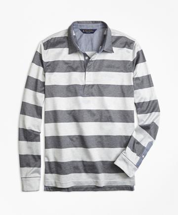 Brooks Brothers Slim Fit Rugby Stripe Long-sleeve Polo Shirt