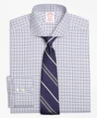 Brooks Brothers Men's Non-iron Regular Fit Two-tone Windowpane Dress Shirt