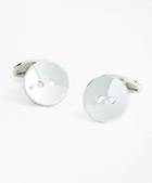 Brooks Brothers Sterling Silver Button Cuff Links