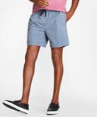 Brooks Brothers Men's Montauk 6 Foulard Print Swim Trunks